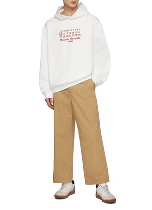 Figure View - Click To Enlarge - MAISON MARGIELA - Number Logo Cotton Hoodie