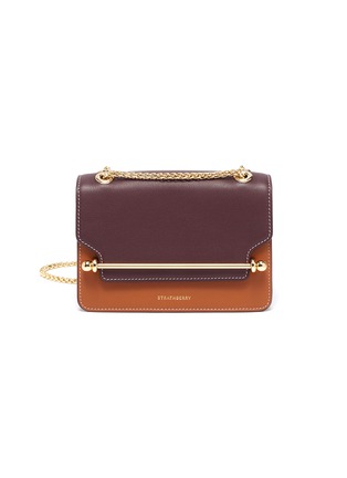 Main View - Click To Enlarge - STRATHBERRY - EAST/WEST' Tricolour LEATHER CROSSBODY BAG