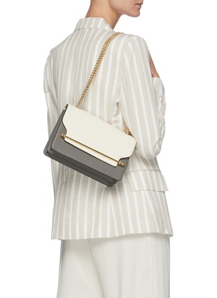 Figure View - Click To Enlarge - STRATHBERRY - 'EAST/WEST' CROSSBODY PANELLED LEATHER BAG