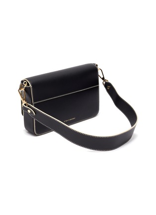 Detail View - Click To Enlarge - STRATHBERRY - 'Melville Baguette' Gold Bar Closure Leather Crossbody Bag
