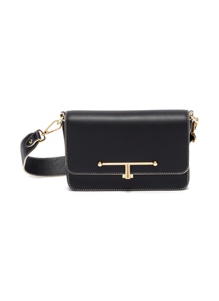 Main View - Click To Enlarge - STRATHBERRY - 'Melville Baguette' Gold Bar Closure Leather Crossbody Bag