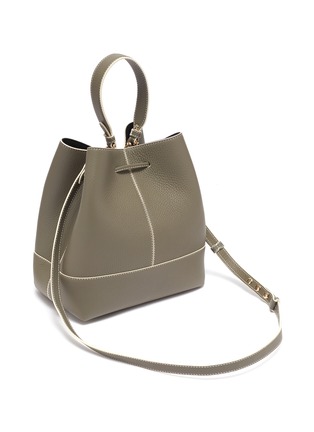 Detail View - Click To Enlarge - STRATHBERRY - 'Lana Osette Midi' Metal Bar Bucket Bag