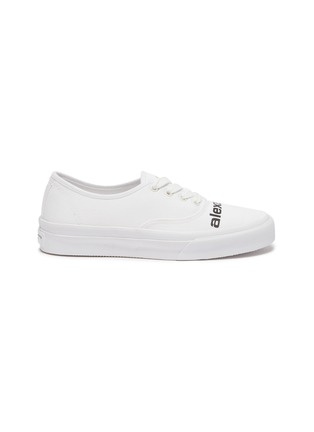 Main View - Click To Enlarge - ALEXANDERWANG -  ''Dropout' logo print canvas sneakers