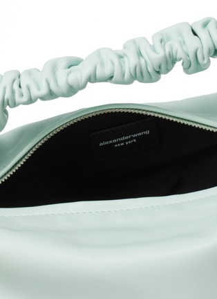 Detail View - Click To Enlarge - ALEXANDER WANG - Scrunchie' Ruched Handle Leather Baguette Bag