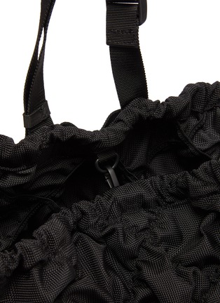 Detail View - Click To Enlarge - ALEXANDER WANG - 'Rebound' Logo Print Diamond Quilt Ruched Nylon Duffle Bag
