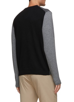 Back View - Click To Enlarge - THEORY - MILAN' COLOURBLOCKCASHMERE CREWNECK SWEATER