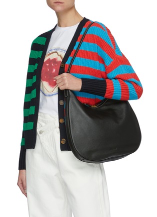 Figure View - Click To Enlarge - STAUD - West' Leather Shoulder Bag