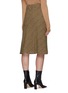 Back View - Click To Enlarge - MAISON MARGIELA - Houndstooth Wool Midi Skirt