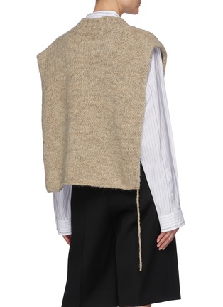 Back View - Click To Enlarge - MAISON MARGIELA - Chunky Rib Alpaca Knit Vest
