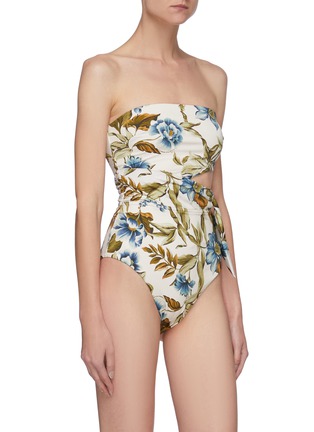 Detail View - Click To Enlarge - ZIMMERMANN - 'Aliane' floral print scarf tie swimsuit
