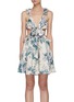 Main View - Click To Enlarge - ZIMMERMANN - 'Cassia' ruffled cut-out detail mini dress