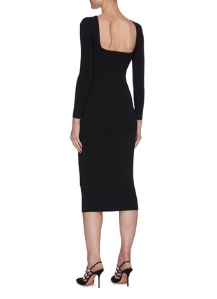 Back View - Click To Enlarge - SELF-PORTRAIT - Cut-out Collar Knit Dress