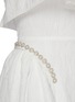  - SELF-PORTRAIT - Leaf jacquard pearl embellishment midi dress