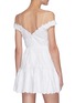 Back View - Click To Enlarge - SELF-PORTRAIT - Off-shoulder Scallop Hem Cotton Tier Mini Dress