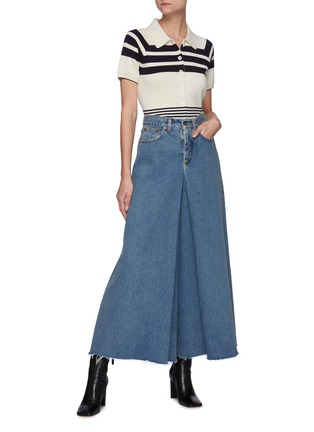 Figure View - Click To Enlarge - MAISON MARGIELA - Skirt Look Wide Leg Jeans