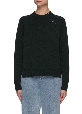 Main View - Click To Enlarge - MAISON MARGIELA - Distressed Wool Jumper