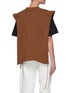 Back View - Click To Enlarge - MAISON MARGIELA - Oversized Distressed Wool V-Neck Vest