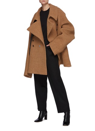 Figure View - Click To Enlarge - MAISON MARGIELA - Oversize Wool Double Breast Coat