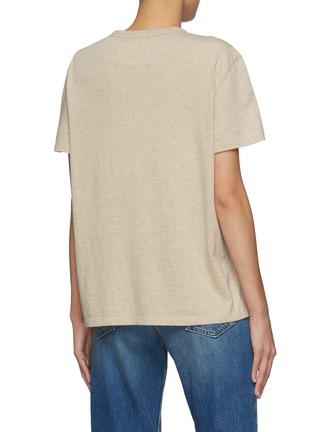 Back View - Click To Enlarge - MAISON MARGIELA - Inverted Logo Cotton Crewneck T-Shirt