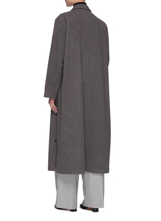Back View - Click To Enlarge - LEMAIRE - Wool Coat With Side Slits