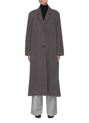 Main View - Click To Enlarge - LEMAIRE - Wool Coat With Side Slits