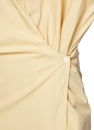 Detail View - Click To Enlarge - LEMAIRE - Cotton Shirt Dress With Wrapping Overlay