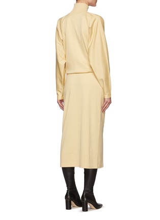 Back View - Click To Enlarge - LEMAIRE - Relaxed Cotton Turtleneck Midi Dress