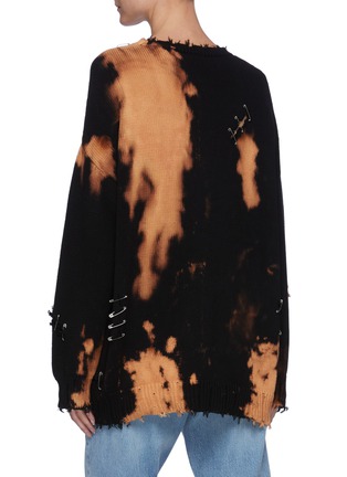 Back View - Click To Enlarge - R13 - Bleached distressed crewneck sweater