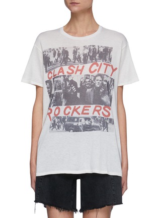 Main View - Click To Enlarge - R13 - The Clash City Rockers Graphic Print Cotton Cashmere Blend Band T-shirt