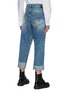 Back View - Click To Enlarge - R13 - 'Jasper' Crossover Waistband Crop Denim Jeans