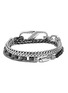 Detail View - Click To Enlarge - JOHN HARDY - 'Classic Chain' Large Carabiner Clasp Double Wrap Oxidised Silver Bracelet