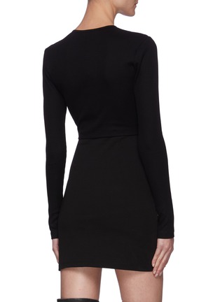Back View - Click To Enlarge - DION LEE - Cutout Double Layer T-shirt Dress