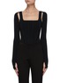 Main View - Click To Enlarge - DION LEE - Hybrid Detachable Shrug Tank Top