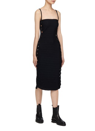 Figure View - Click To Enlarge - DION LEE - MIRROR BRAID SIDE STRAP DRESS