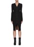 Main View - Click To Enlarge - DION LEE - V-neck Button Front Cardigan Dress