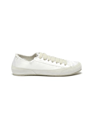 Main View - Click To Enlarge - PEDRO GARCIA  - 'Parson' Raw Edge Satin Low-top Sneakers