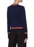 Back View - Click To Enlarge - VICTORIA, VICTORIA BECKHAM - Colourblock stripe detail sweater