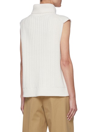 Back View - Click To Enlarge - VICTORIA, VICTORIA BECKHAM - Sleeveless turtleneck knit top