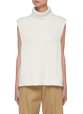 Main View - Click To Enlarge - VICTORIA, VICTORIA BECKHAM - Sleeveless turtleneck knit top