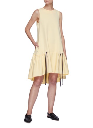 Figure View - Click To Enlarge - VICTORIA, VICTORIA BECKHAM - Retractable Flounce Hem Sleeveless Dress