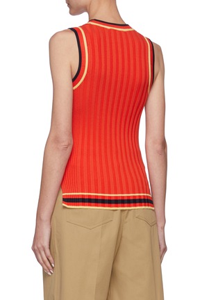 Back View - Click To Enlarge - VICTORIA, VICTORIA BECKHAM - Contrast outline tank top