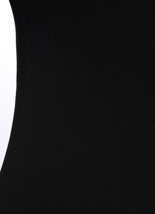 Detail View - Click To Enlarge - NANUSHKA - Asymmetric Collar One-shoulder Compact Knit Dress