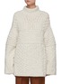 Main View - Click To Enlarge - NANUSHKA - Mixed Cable Knit Panel Turtleneck Sweater