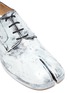 Detail View - Click To Enlarge - MAISON MARGIELA - White Painted Nappa Leather 'Tabi' Lace-Ups