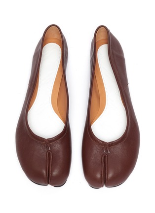 Detail View - Click To Enlarge - MAISON MARGIELA - Soft Leather 'Tabi' Ballerina Flats