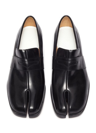 Detail View - Click To Enlarge - MAISON MARGIELA - Abrasivato Leather 'Tabi' Loafers