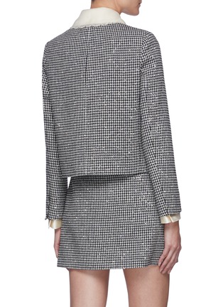 Back View - Click To Enlarge - MIU MIU - Sequin Cropped Tweed Blazer