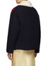 Back View - Click To Enlarge - MIU MIU - Faux Fur Collar Crocheted Front Virgin Wool Puffer Jacket