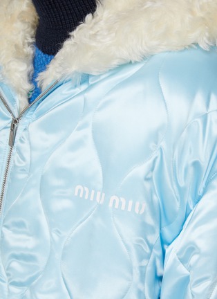  - MIU MIU - Shiny Curve Quilted Zip Hood Puffer Jacket