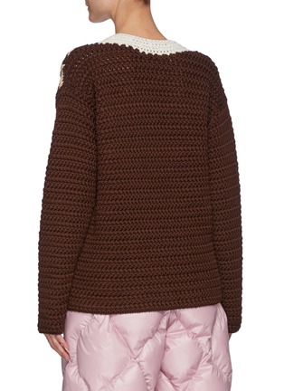 Back View - Click To Enlarge - MIU MIU - CROCHETED Sweater